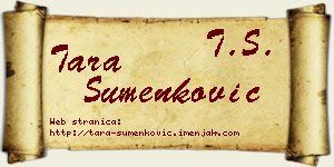 Tara Šumenković vizit kartica